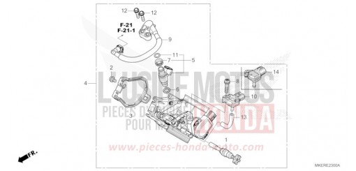 CORPS DE PAPILLON CRF450RS de 2025